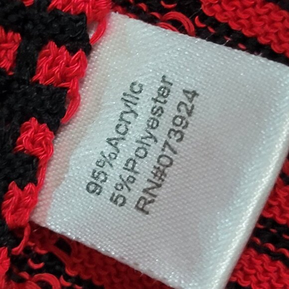 Ming Wang Jacket Cardigan Womens Medium Black Red Office Career - Picture 5 of 6